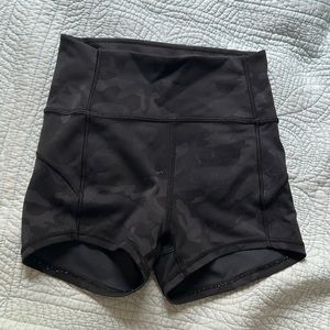 Camo biker shorts form Lululemon